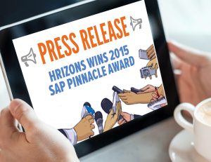 PRESS RELEASE: HRIZONS WINS 2015 SAP PINNACLE AWARD
