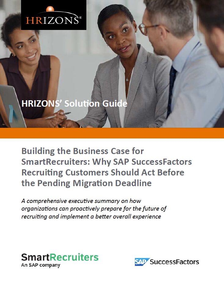 Cover of the HRIZONS Solution Guide: Building the Business Case for SmartRecruiters